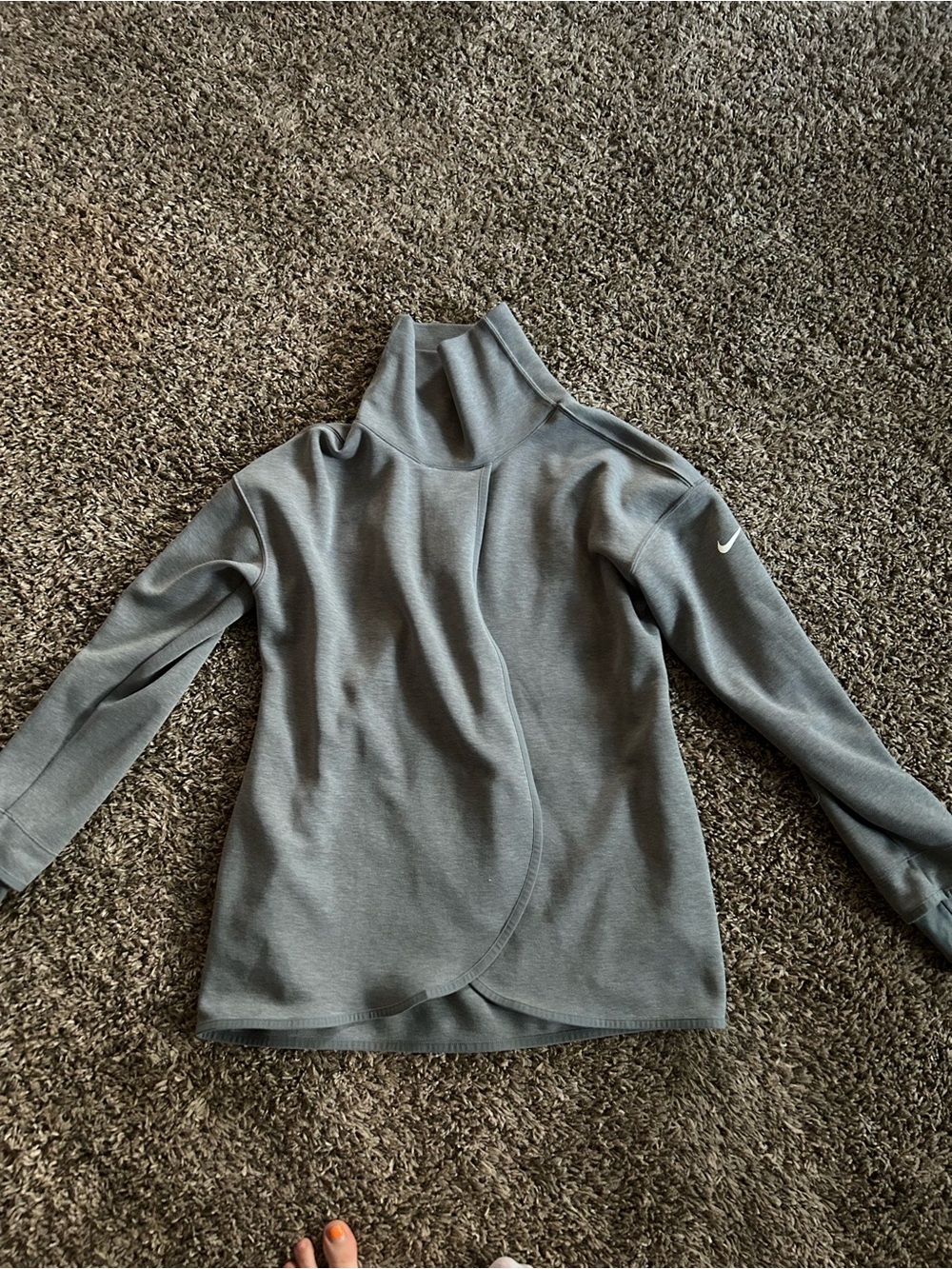 Nike Gray Wrap-Front Pullover